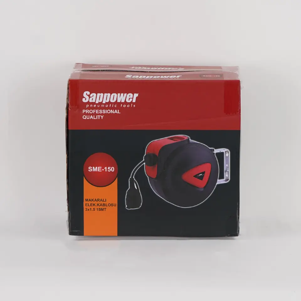 SAPPOWER SME-150 Makaralı Elek Kablosu 3x1.5 15 mt