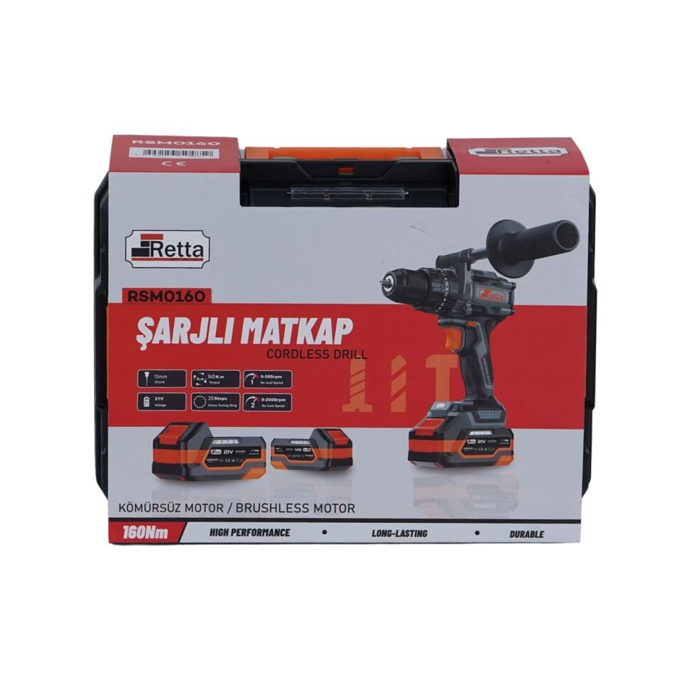 RETTA RSM0160 160 Nm Şarjlı Matkap