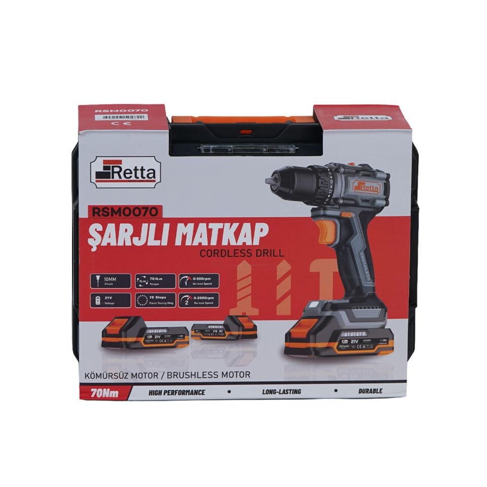 RETTA RSM0070 70 Nm Şarjlı Matkap