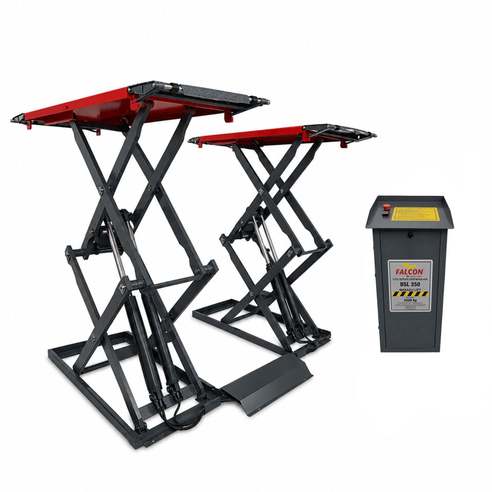 DSL 350-220 - FALCON 3.5 Ton 2 Metre Makaslı Hidrolik Oto Lift 220V
